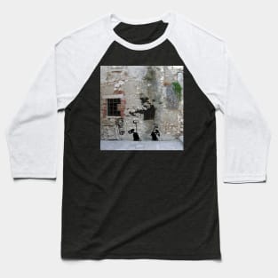 Banksy Wall Art Baseball T-Shirt